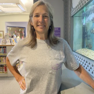 Mary wearing the Paco Pocket T